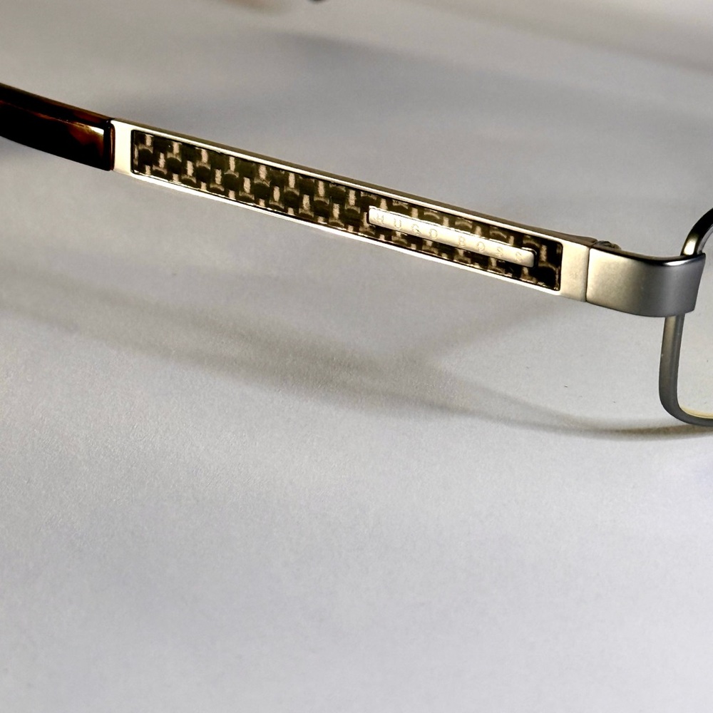 Hugo Boss Silver and Black Men's Glasses - Picture 5 of 11